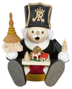 Richard Glässer Räuchermännchen klein sitzend 14 cm - Bergmann